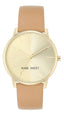 Nine West Gold Dial Analog Watch For -  Ladies NW-1996CHCM