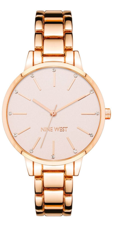 Nine West Pink Dial Analog Watch For -  Ladies NW-2098PKRG