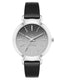 Nine West Women's Strap Watch, NW/2289, Black/Silver