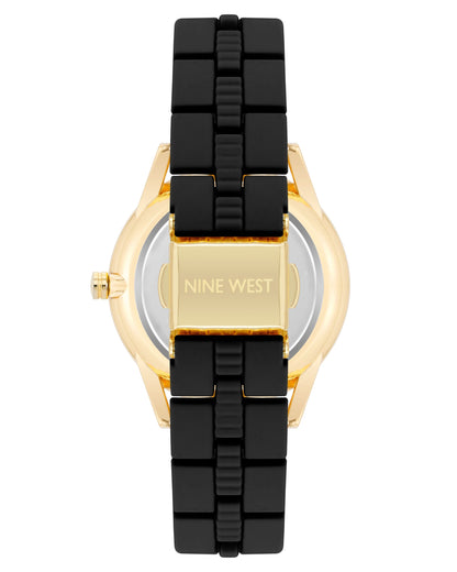 Nine West Black Dial Analog Watch For -  Ladies NW-2960GPBK