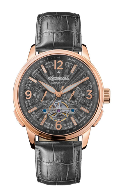 Ingersoll Automatic Black Skeleton Dial With Lifetime Warranty Analog Watch - For Gents  I00302B