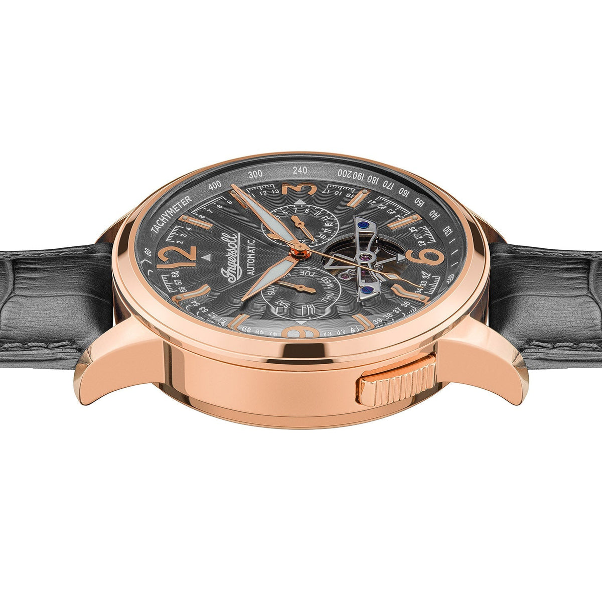 Ingersoll Automatic Black Skeleton Dial With Lifetime Warranty Analog Watch - For Gents  I00302B