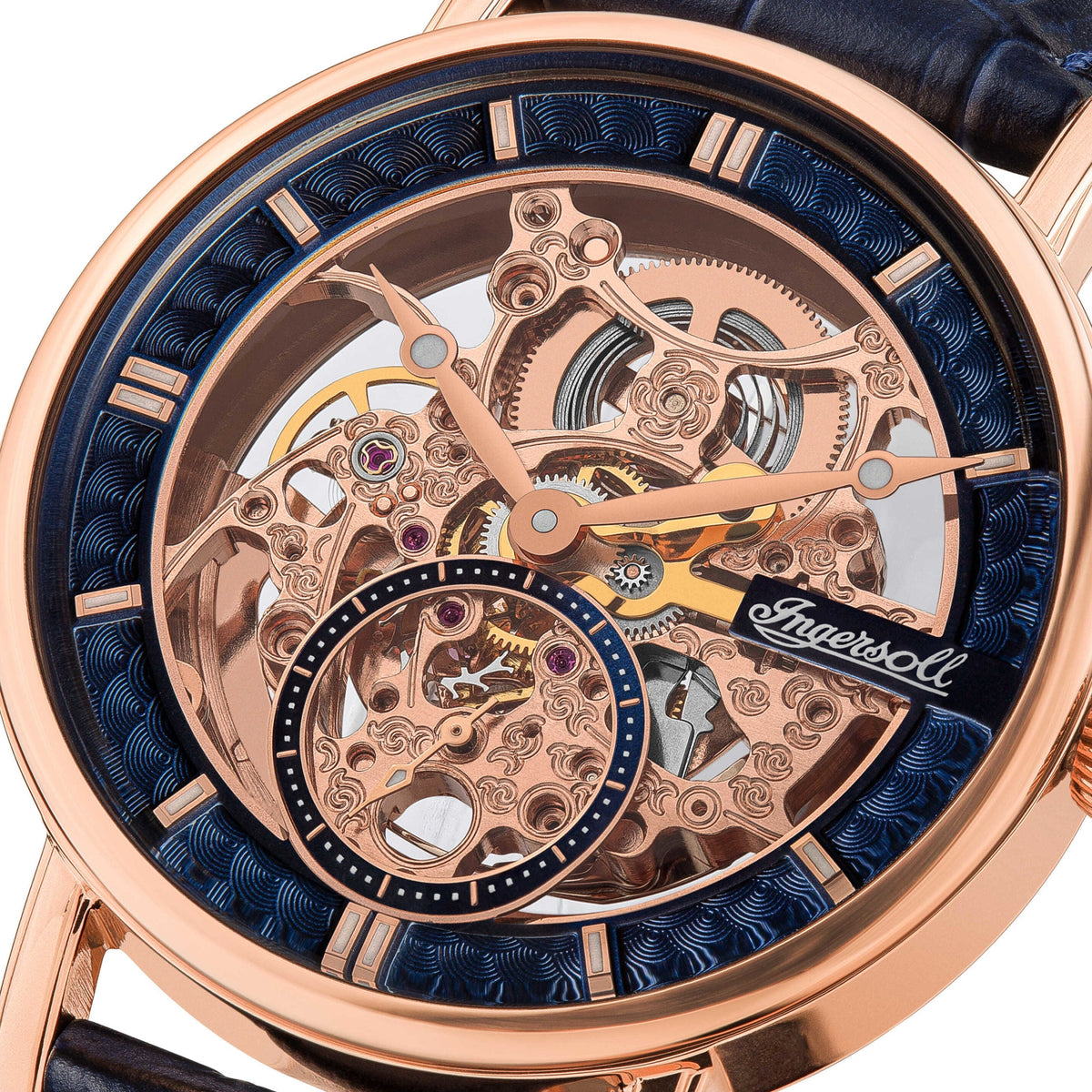 Ingersoll Automatic Blue Skeleton Dial With Lifetime Warranty Analog Watch - For Gents  I00407B