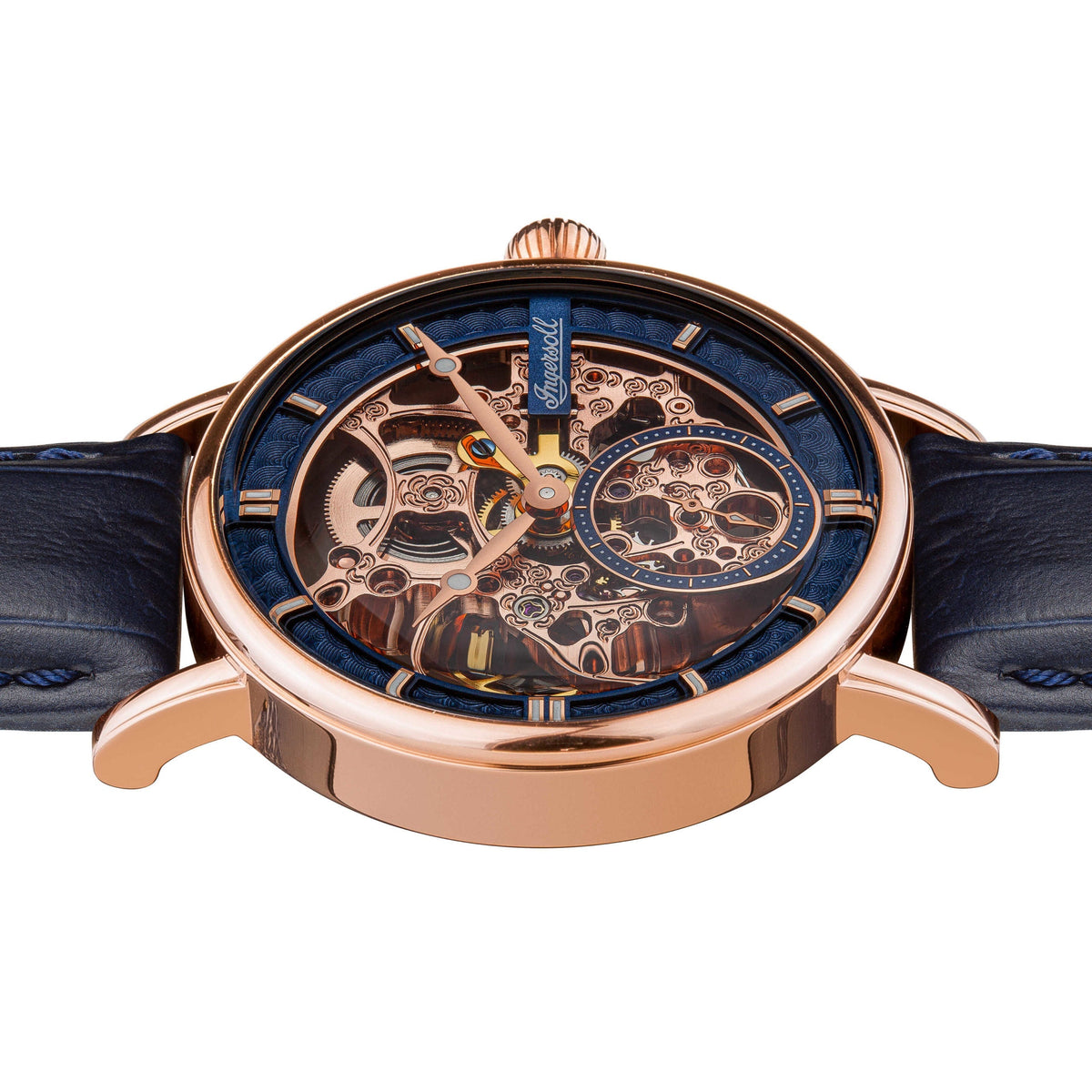 Ingersoll Automatic Blue Skeleton Dial With Lifetime Warranty Analog Watch - For Gents  I00407B
