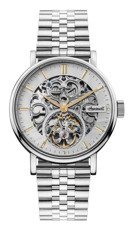 Ingersoll 1892 The Charles Automatic Mens Watch with Silver Skeleton Dial and Stainless Steel Bracelet - I05803B
