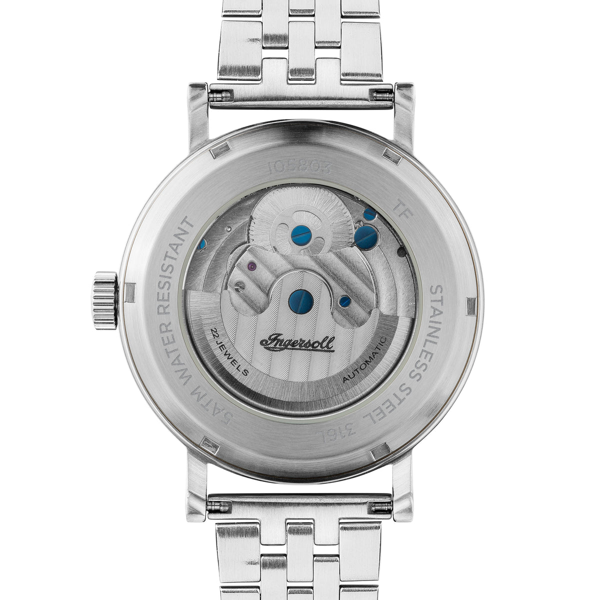 Ingersoll 1892 The Charles Automatic Mens Watch with Silver Skeleton Dial and Stainless Steel Bracelet - I05803B