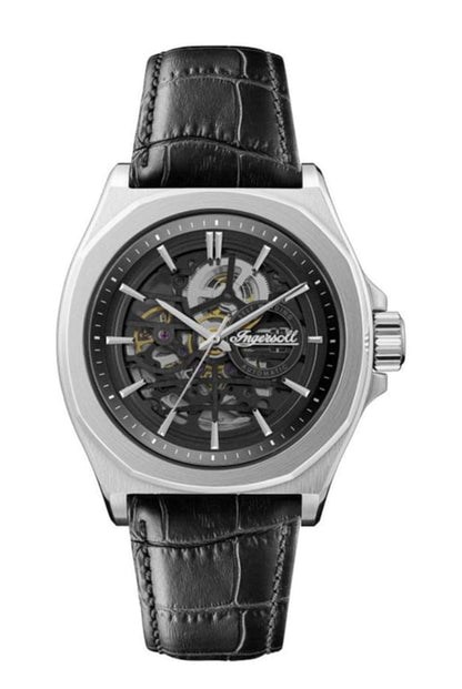 Ingersoll Automatic Black Dial and Black Leather Strap With Lifetime Warranty Analog Watch - I09302B