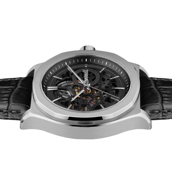 Ingersoll Automatic Black Dial and Black Leather Strap With Lifetime Warranty Analog Watch - I09302B