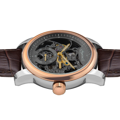 Ingersoll Automatic Grey Dial and Brown Leather Strap With Lifetime Warranty Analog Watch - For Gents I11001