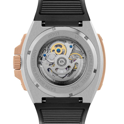 Ingersoll Automatic Silver Dial and Black PU Rubber Strap With Lifetime Warranty Analog Watch - For Gents I11703