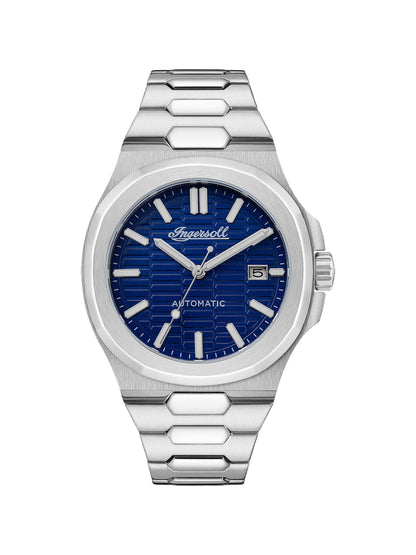 Ingersoll Automatic Blue Skeleton Dial With Lifetime Warranty Analog Watch - For Gents   I11801
