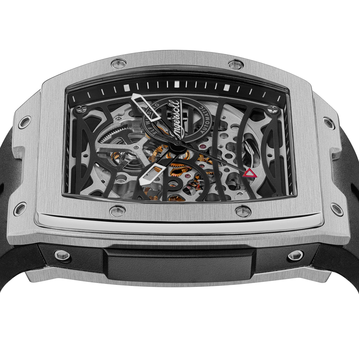 Ingersoll Automatic Black/Silver Dial and Black PU Rubber Strap With Lifetime Warranty Analog Watch - For Gents I12301