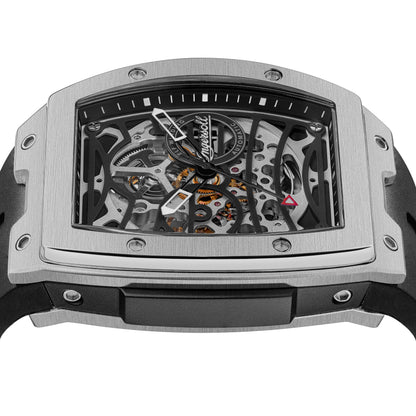 Ingersoll Automatic Black/Silver Dial and Black PU Rubber Strap With Lifetime Warranty Analog Watch - For Gents I12301