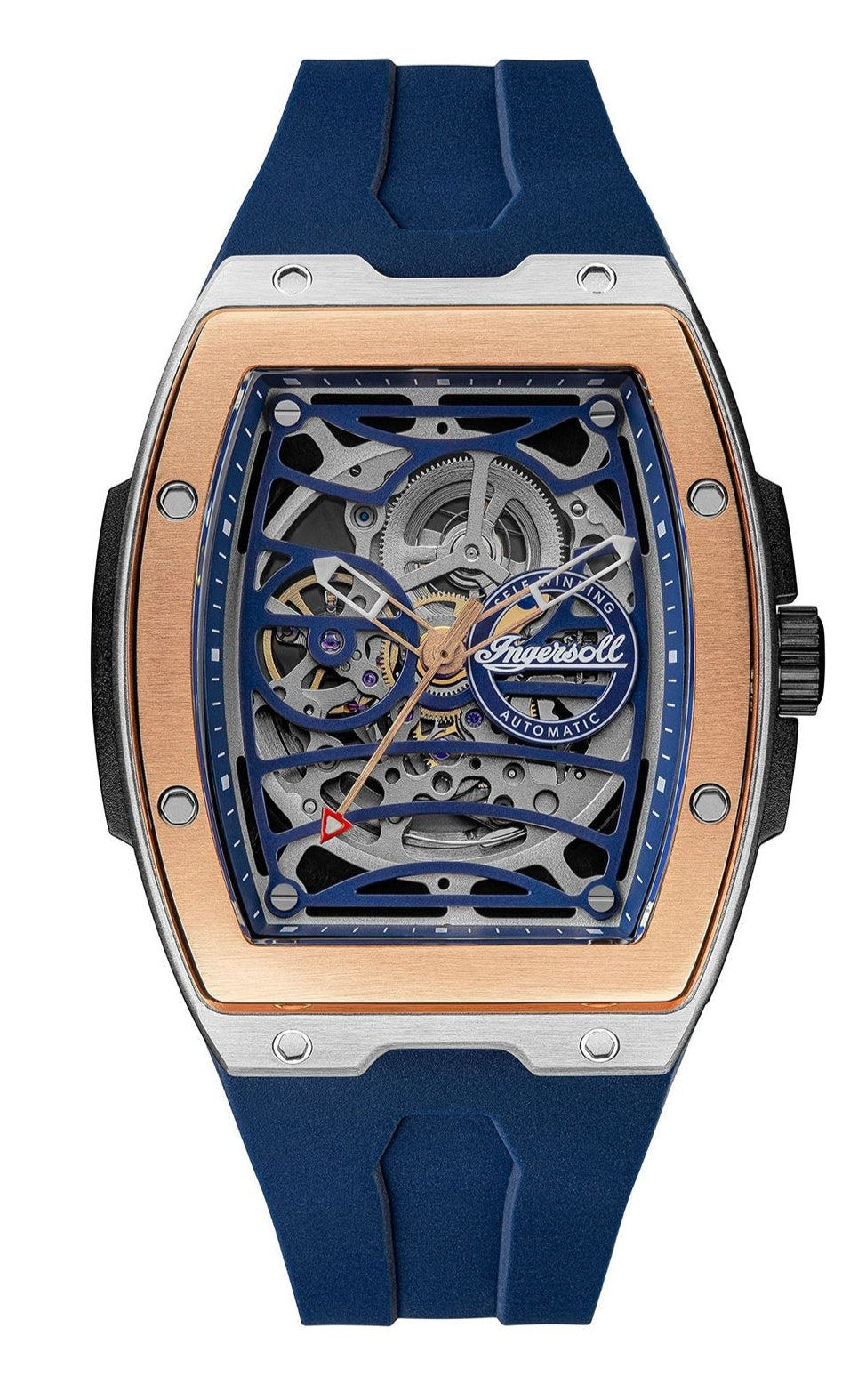Ingersoll Automatic Blue Skeleton Dial With Lifetime Warranty Analog Watch - For Gents  I12304