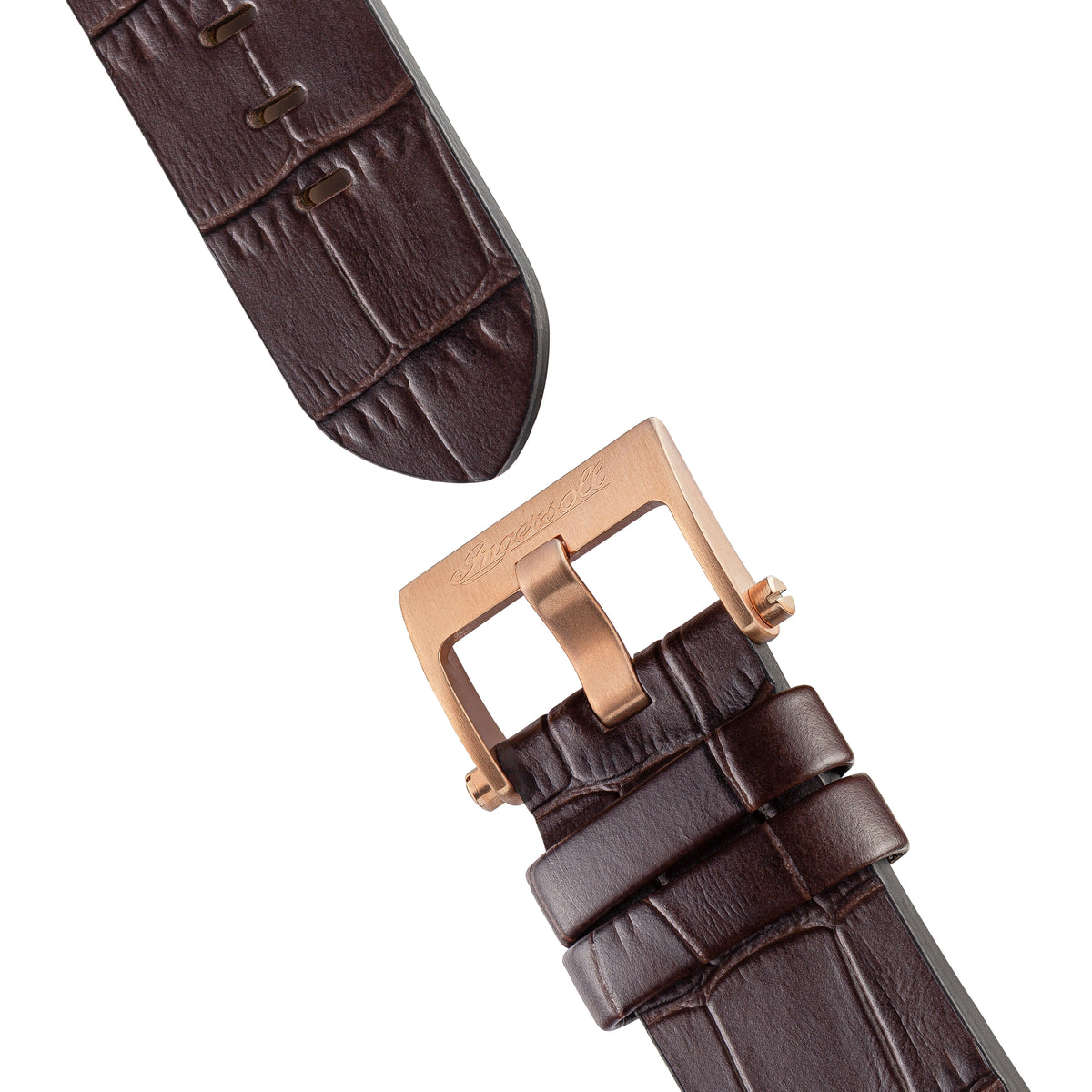 Ingersoll The Broadway Automatic Mens Watch with Silver Dial and Brown Leather Strap - I12904