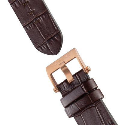Ingersoll The Broadway Automatic Mens Watch with Silver Dial and Brown Leather Strap - I12904