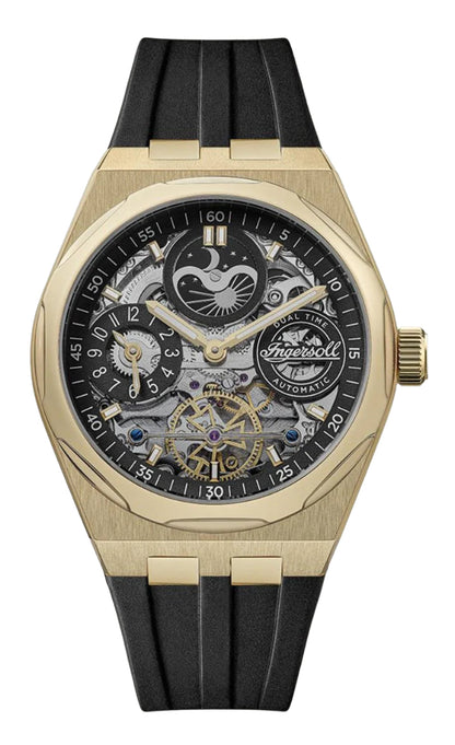 Ingersoll Automatic Black Skeleton Dial With Lifetime Warranty Analog Watch - For Gents  I12907