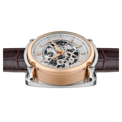 Ingersoll Automatic White Skeleton Dial With Lifetime Warranty Analog Watch - For Gents  I13302