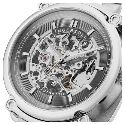 Ingersoll Automatic Grey Skeleton Dial With Lifetime Warranty Analog Watch - For Gents  I13304