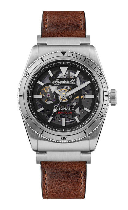Ingersoll Automatic Black Skeleton Dial With Lifetime Warranty Analog Watch - For Gents  I13901