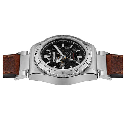 Ingersoll Automatic Black Skeleton Dial With Lifetime Warranty Analog Watch - For Gents  I13901