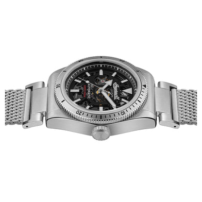 Ingersoll Automatic Black Skeleton Dial With Lifetime Warranty Analog Watch - For Gents  I13903