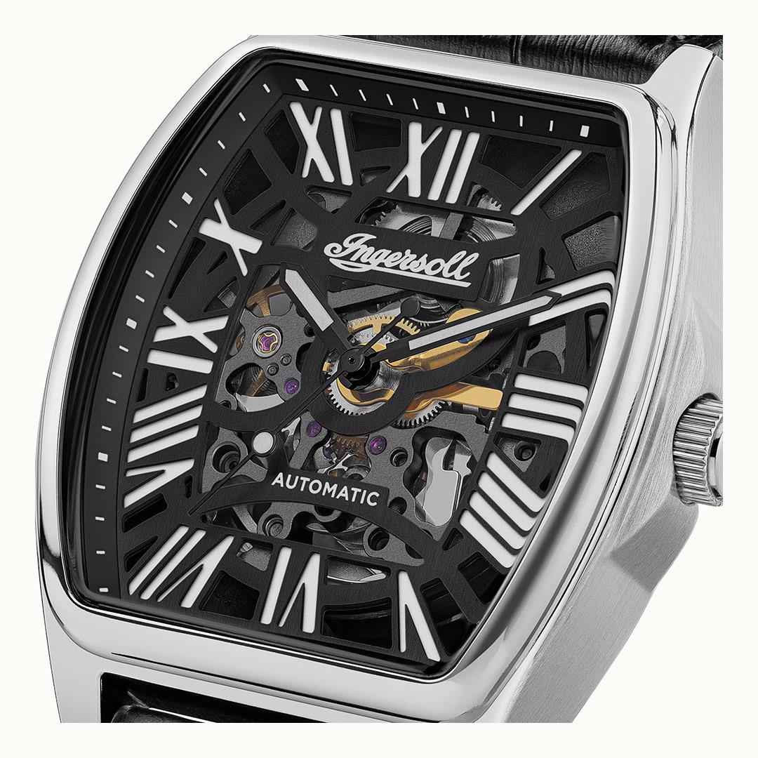 Ingersoll The California Automatic Black Skeleton Dial Analog Men&