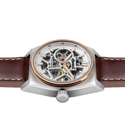 Ingersoll Automatic White Skeleton Dial With Lifetime Warranty Analog Watch - For Gents  I14302