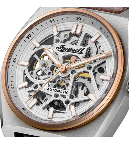 Ingersoll Automatic White Skeleton Dial With Lifetime Warranty Analog Watch - For Gents  I14302