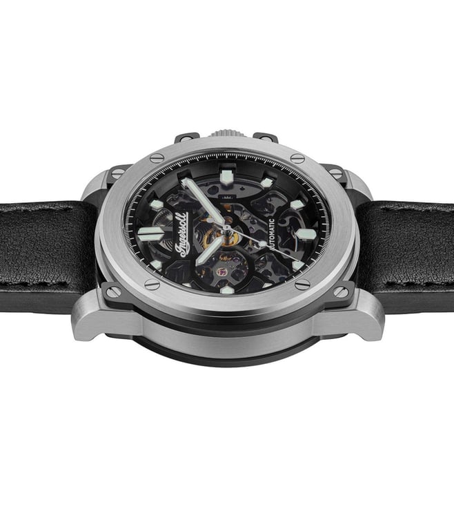 Ingersoll Automatic Black Skeleton Dial With Lifetime Warranty Analog Watch - For Gents  I14401