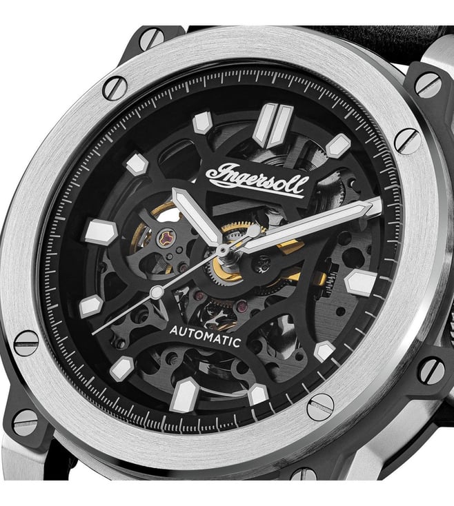 Ingersoll Automatic Black Skeleton Dial With Lifetime Warranty Analog Watch - For Gents  I14401