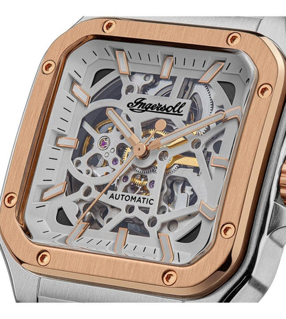 Ingersoll Automatic Grey Skeleton Dial Two-Tone Bracelet With Lifetime Warranty Analog Watch - For I14502