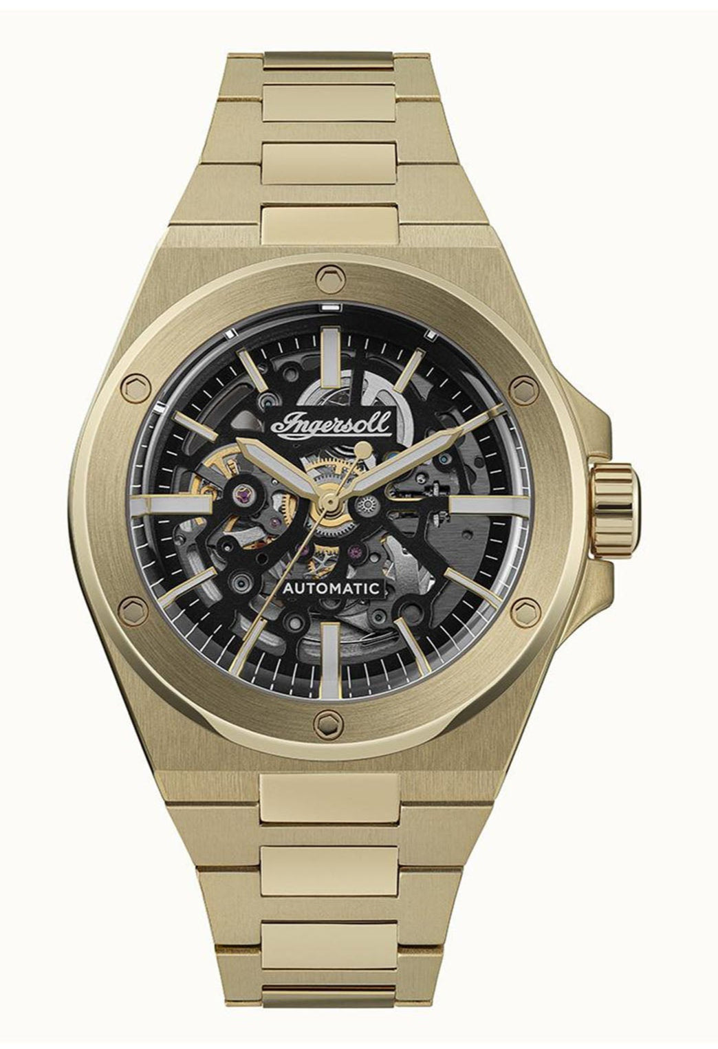 Ingersoll Automatic Black Skeleton Dial With Lifetime Warranty Analog Watch - For Gents  I15001