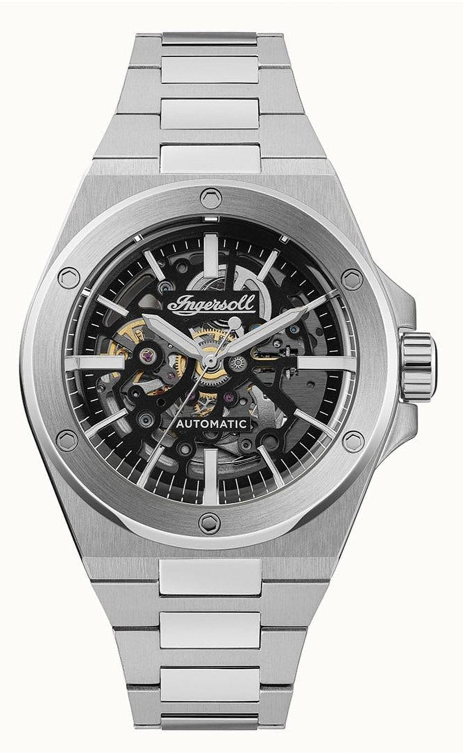 Ingersoll The Baller Automatic Black Skeleton Dial With Lifetime Warranty Analog Watch  - For Gents I15002