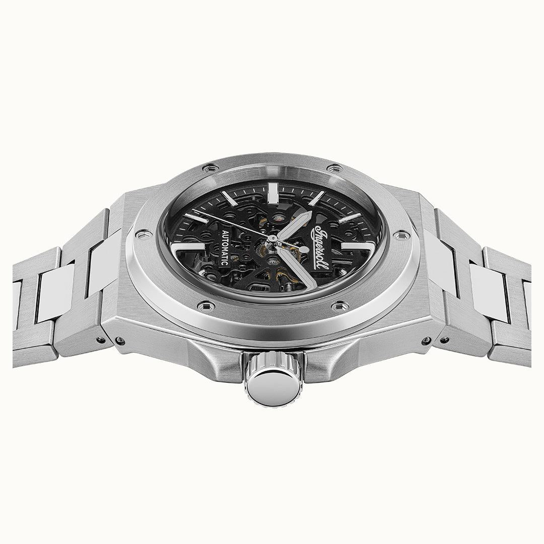 Ingersoll The Baller Automatic Black Skeleton Dial With Lifetime Warranty Analog Watch  - For Gents I15002