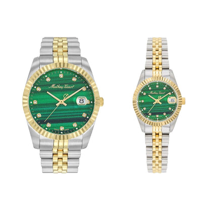 Mathey Tissot Swiss Made Quartz Mathy II Green Dial Analog Watches For Gents &amp; Ladies - P710BSV