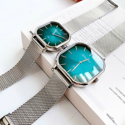 Mathey Tissot Swiss Made Quartz Monsoon Square Green Dial Analog Couples Watches - P7917AV
