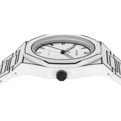 D1 Milano Polycarbon Dial White Watch for Gents - PCBJ34