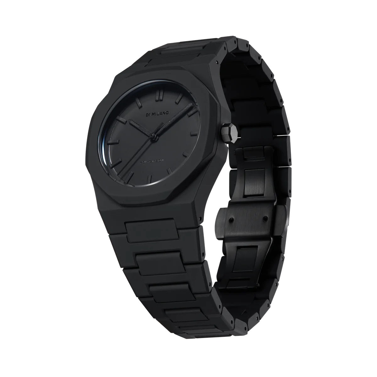 D1 Milano Polycarbon Black Dial &amp; Strap Analog Watch For Men - PCBU01