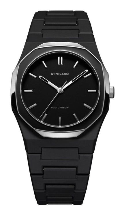 D1 Milano POLYCARBON Black Dial Quartz Analog Watch - For Gents PCBU13