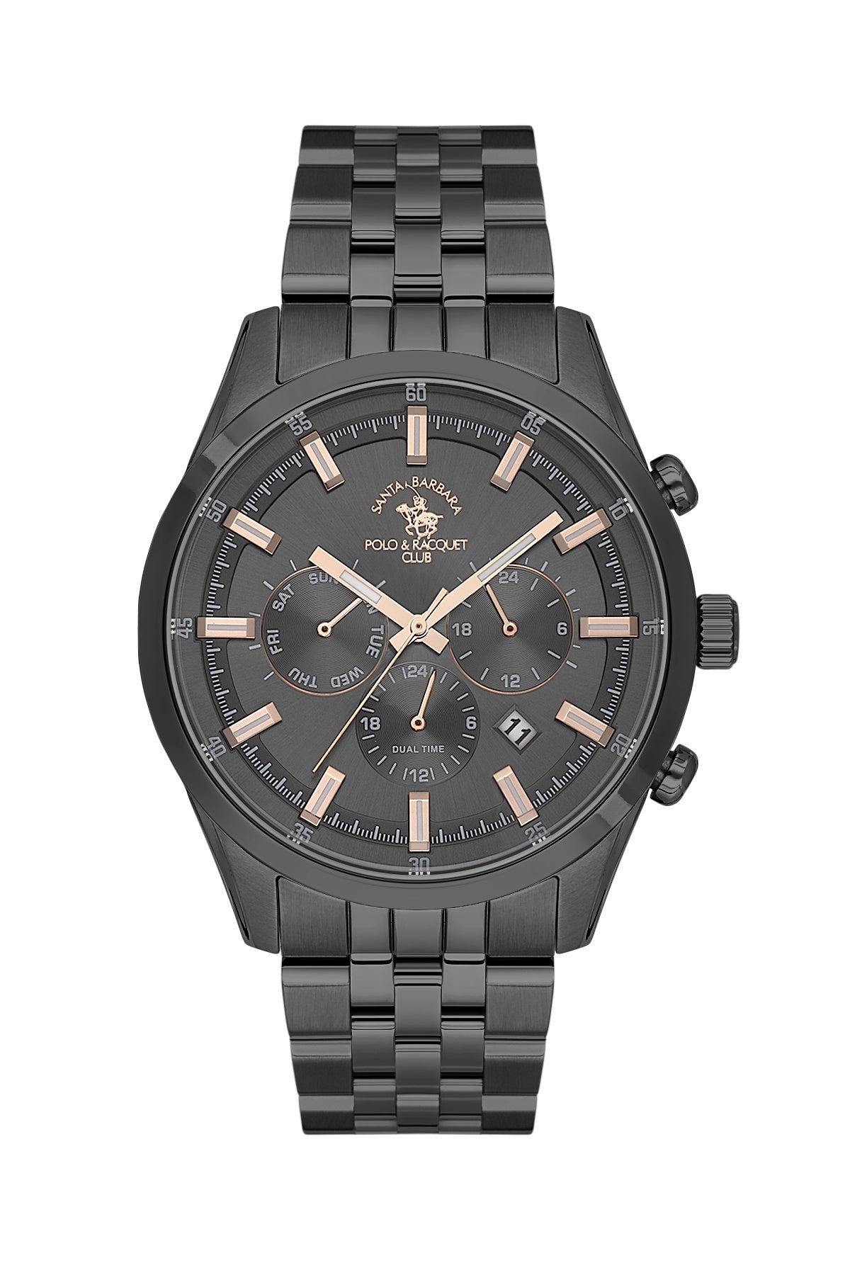 Santa Barbara Polo &amp; racquet Club Quartz  Black Dial Analog Watch For -  Gents SB.1.10323-9