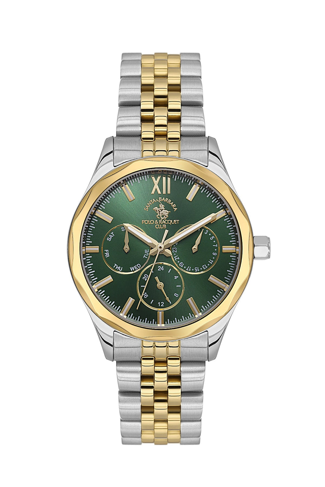 Santa Barbara Polo &amp; Racquet Club  Quartz Green Dial Watch For -  Ladies SB.1.10409-7