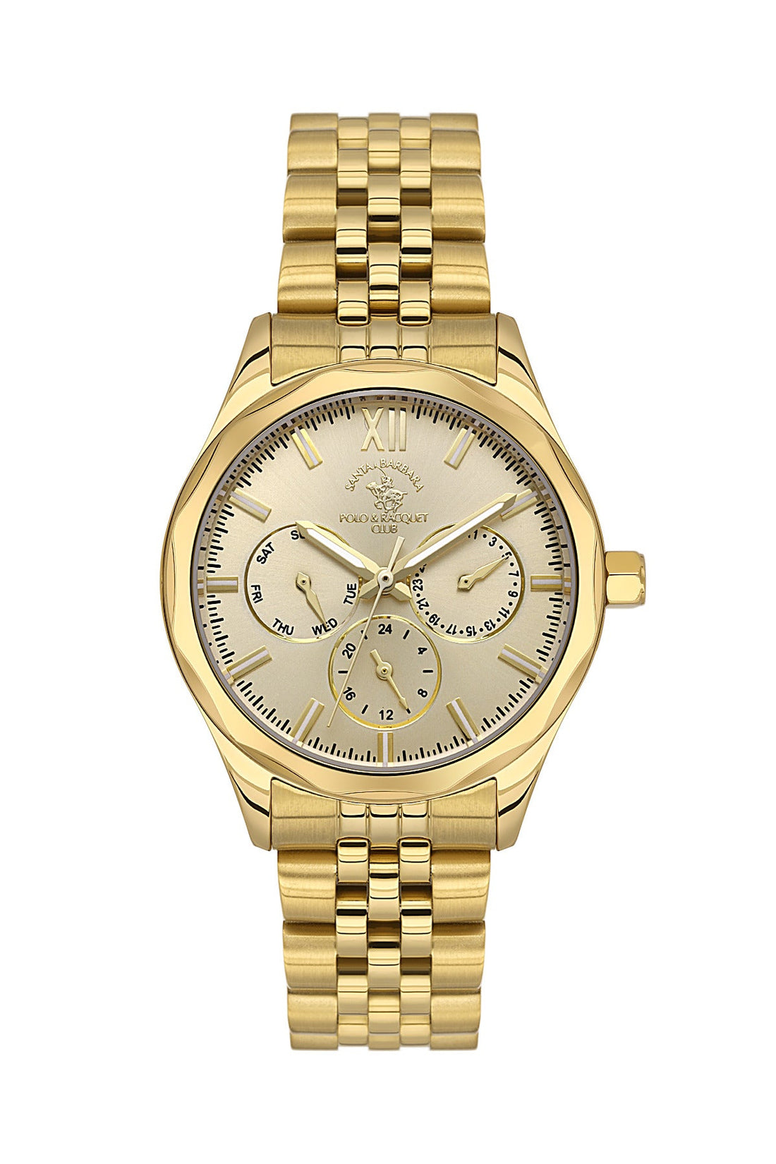 Santa Barbara Polo &amp; Racquet Club  Quartz Gold Dial Watch For -  Ladies SB.1.10409-8