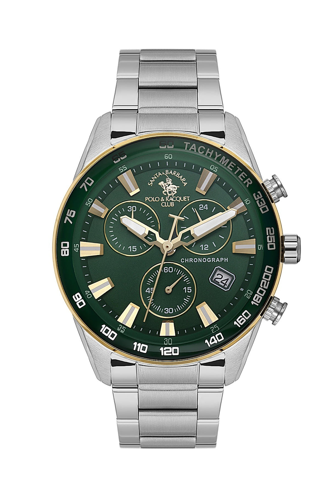 SANTA BARBARA POLO &amp; RACQUET CLUB Quartz VR34B14 Movement Green Dial Analouge Watch For- Gents SB.1.10430-7