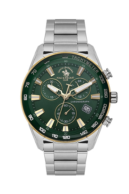 SANTA BARBARA POLO &amp; RACQUET CLUB Quartz VR34B14 Movement Green Dial Analouge Watch For- Gents SB.1.10430-7