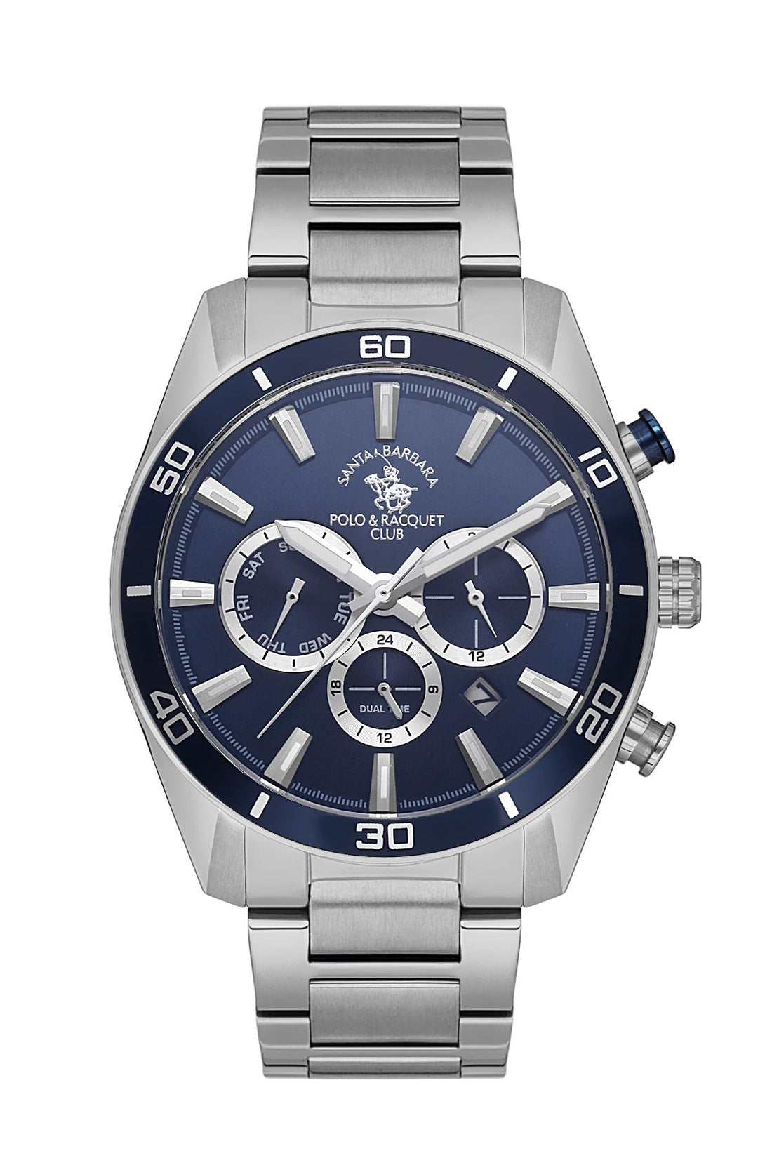 Santa Barbara Polo &amp; Racquet Club Quartz Blue Dial Chronograph Analog  Watch For - Gents SB.1.10498-2