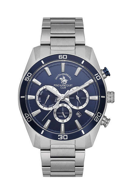 Santa Barbara Polo &amp; Racquet Club Quartz Blue Dial Chronograph Analog  Watch For - Gents SB.1.10498-2