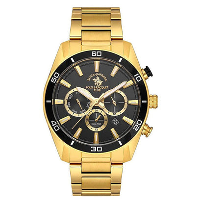 Santa Barbara Polo &amp; Racquet Club Quartz Black Dial Analog Watch For - Gents SB.1.10498-4