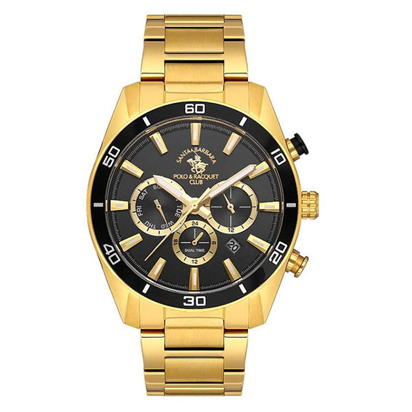 Santa Barbara Polo & Racquet Club Quartz Black Dial Analog Watch For - Gents SB.1.10498-4