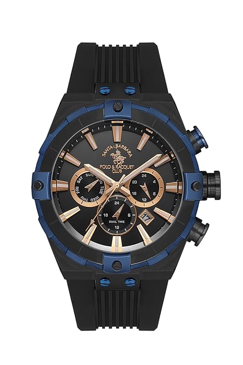 Santa Barbara Polo &amp; Racquet Club Quartz Black Dial Analog Watch For -  Gents SB.1.10510-5
